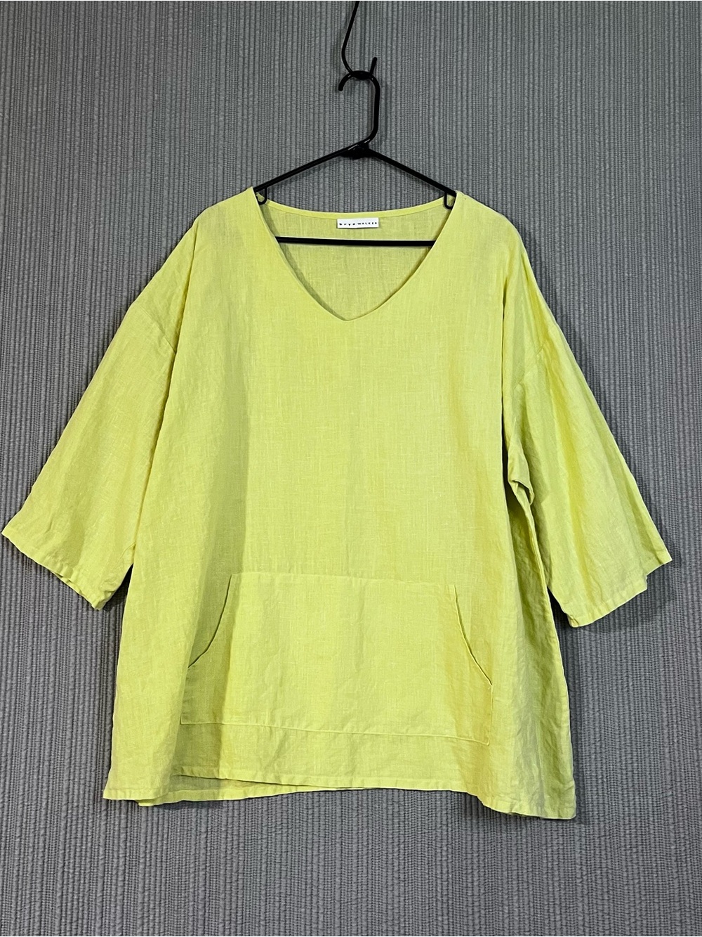 bryn Walker Lime Green V-Neck Pocket Tunic